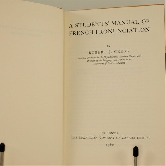 A Student's Manual of French Pronunciation, Macmillan 1960 First Ed. Textbook - Picture 3 of 9